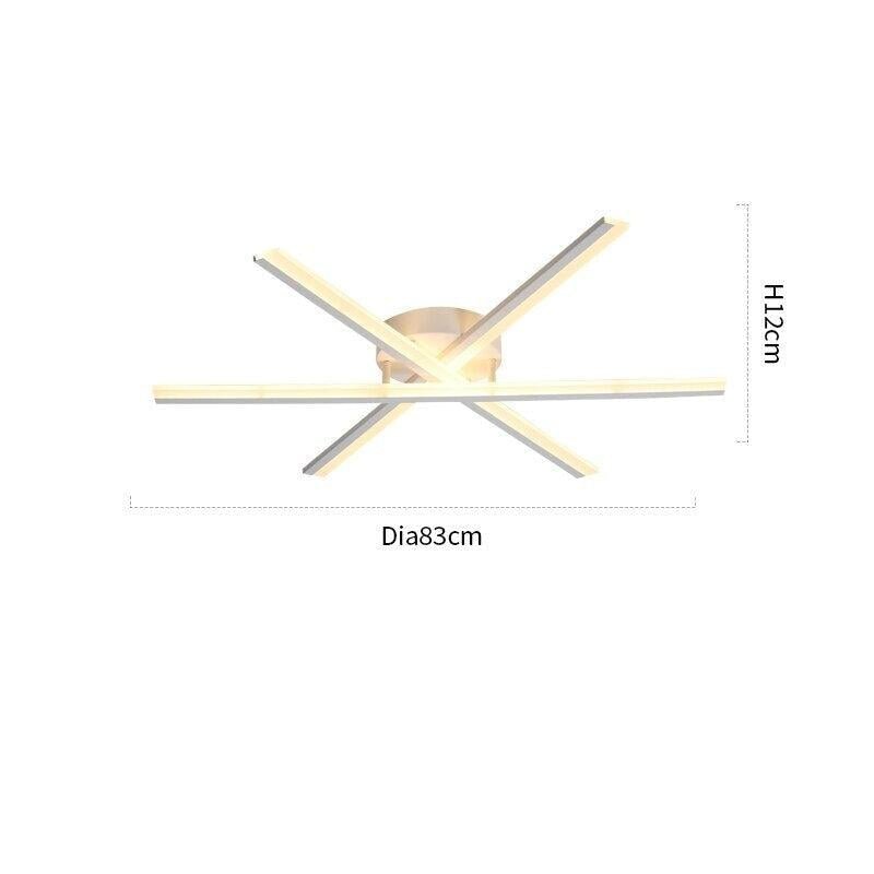 Plafonnier Design | Zénith Chic - Designix Plafonnier 3 Branches | Blanc Blanc Chaud