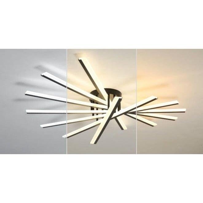 Plafonnier Design | Zénith Chic - Designix Plafonnier 3 Branches | Blanc Blanc Chaud