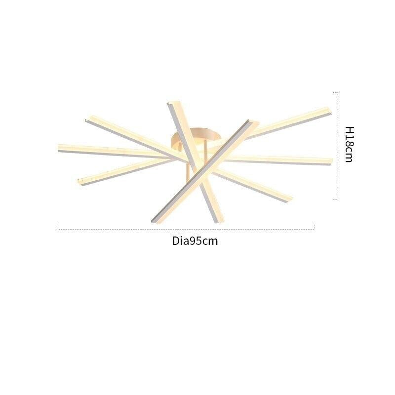 Plafonnier Design | Zénith Chic - Designix Plafonnier 5 Branches | Blanc Blanc Chaud