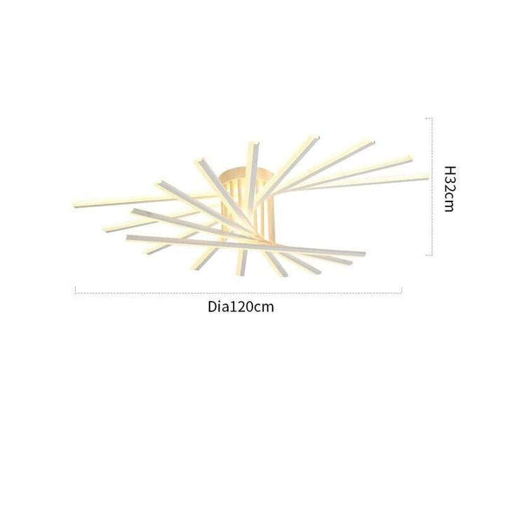 Plafonnier Design | Zénith Chic - Designix Plafonnier 9 Branches | Blanc Blanc Chaud