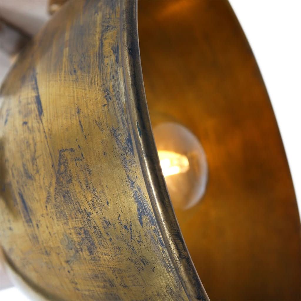 Plafonnier Industriel Bronze Bois | Pira - Designix Plafonnier