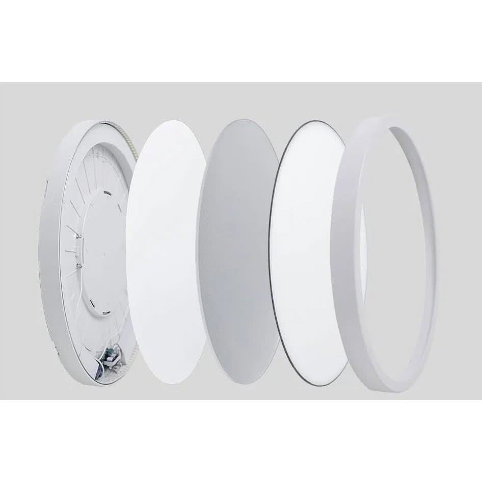 Plafonnier Led Ultrafin Moderne | Brume - Designix Plafonnier Noir | 48W Blanc Froid