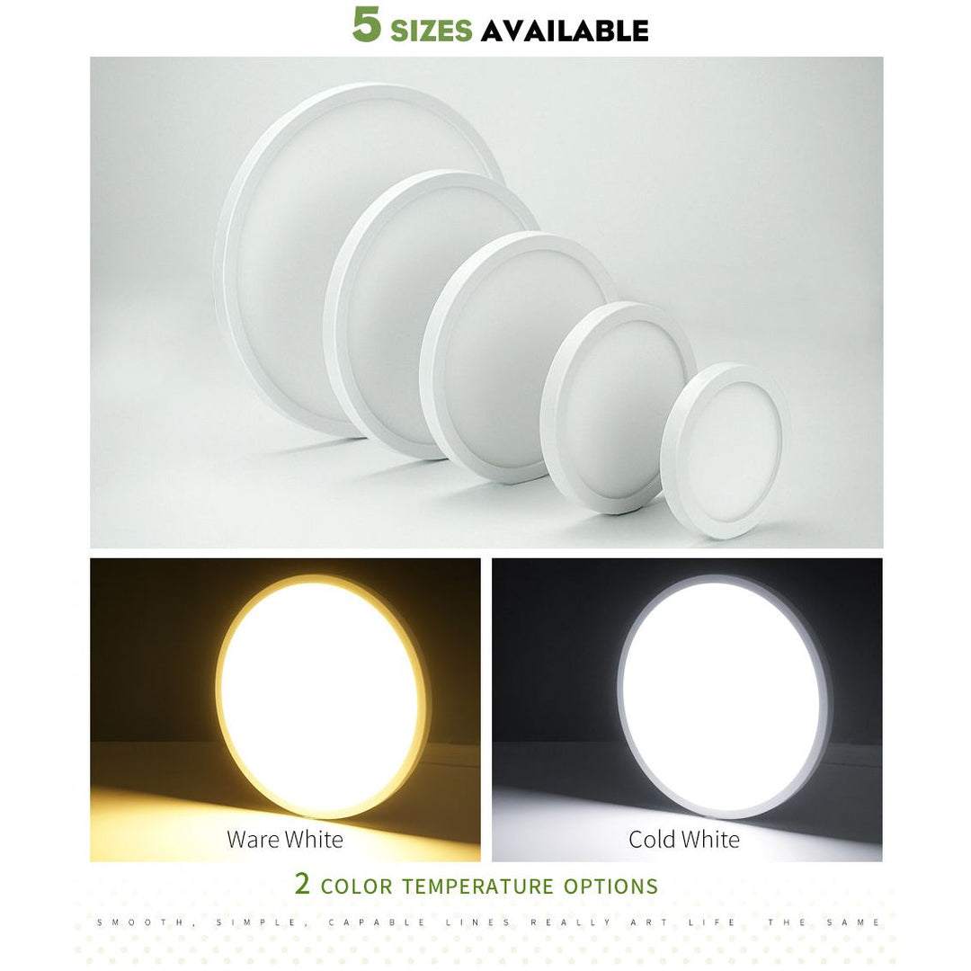 Plafonnier Rond Ultra - Mince | Urne - Designix Plafonnier 24W Blanc Chaud