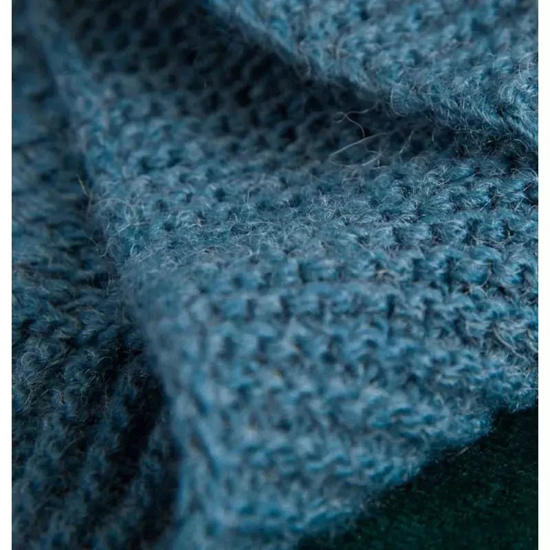 Plaid avec Pompon | Douceur d'Hiver - Designix Plaid Bleu 130x160cm
