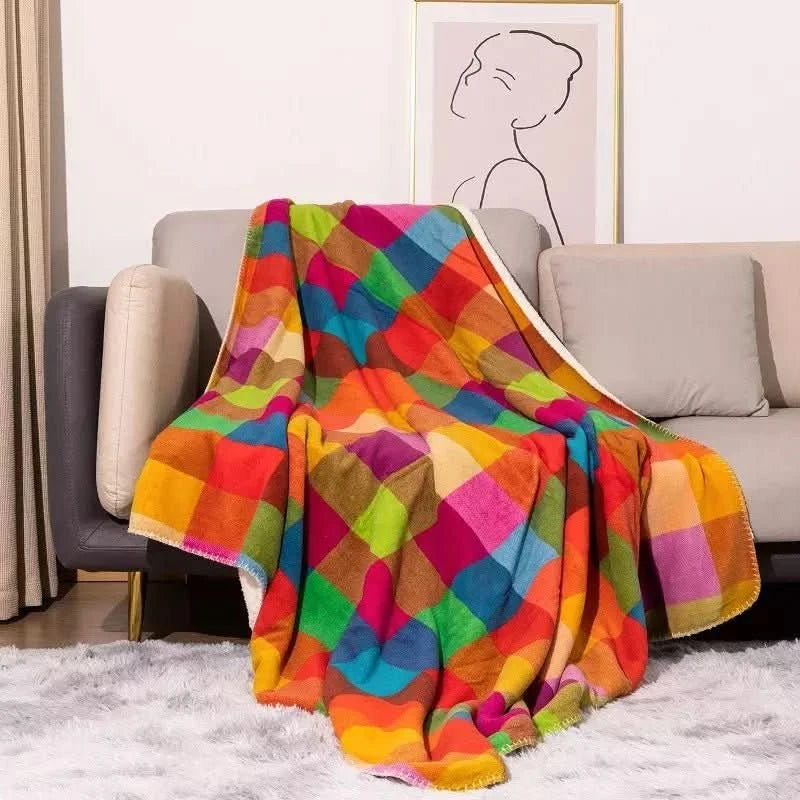 Plaid Multicolore pour Canapé | Éclat Cosy - Designix Plaid Multicolore 127x152cm