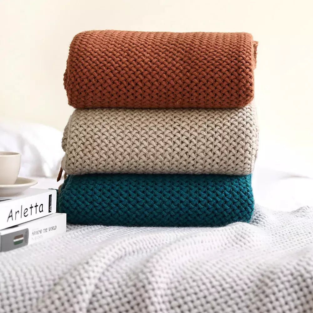 Plaid pour Fauteuil | Confort Tissé - Designix Plaid Blanc Crème 127x172cm