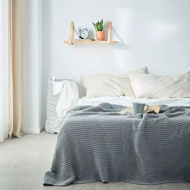 Plaid Tricotée 130x180 Fin | Évasion Cocooning - Designix Plaid Blanc 130x180cm