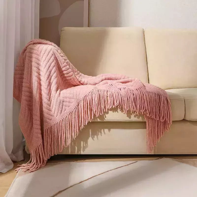 Plaid Vintage Canapé | Douceur Rétro - Designix Plaid Rose 127x180CM