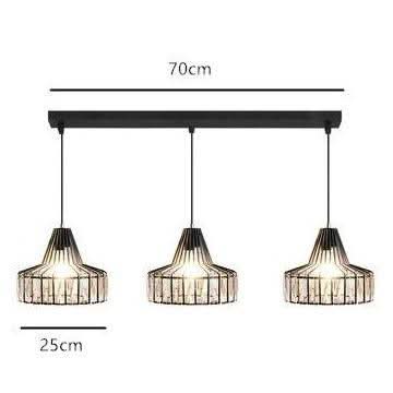 Suspension design LED en verre crystal avec formes géométriques style Hang | Designix - Luminaire A - 3 lampes - https://designix.fr