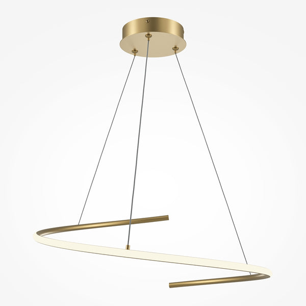 Curve Suspension luminaire doré