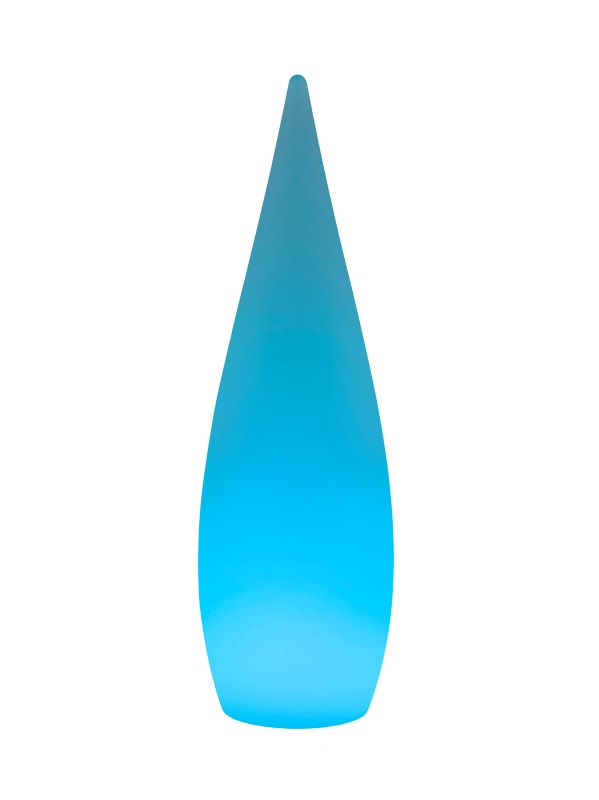 Lampe extérieure Palmas blanche, H 120 cm