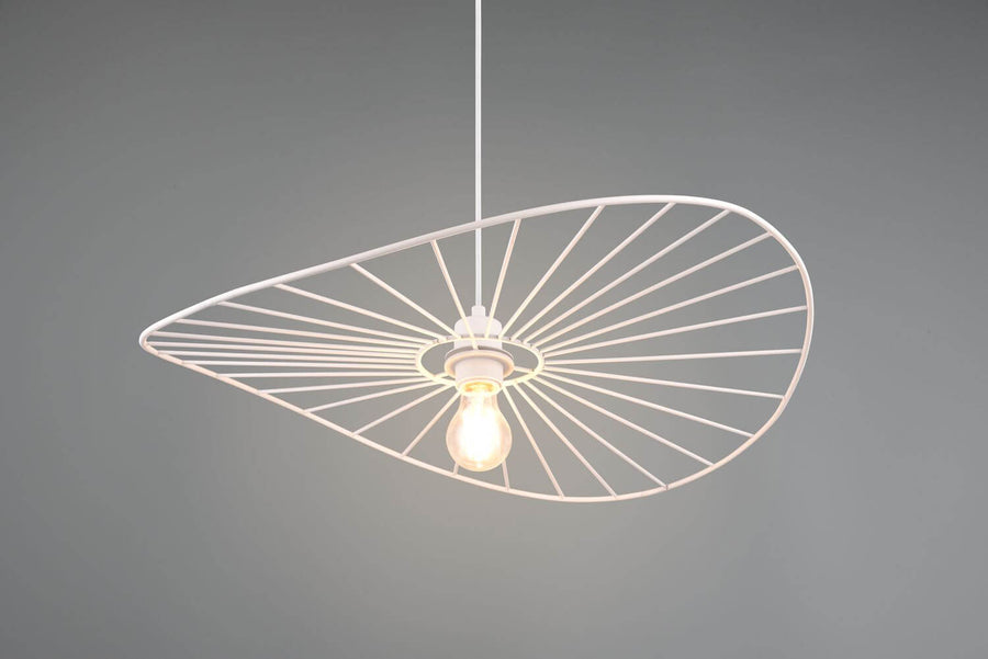 Suspension Chapeau blanche mat