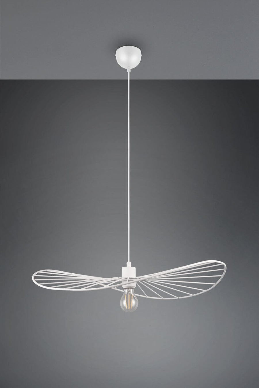 Suspension Chapeau blanche mat