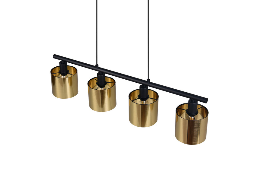 Suspension Jason 4 lumières dorée
