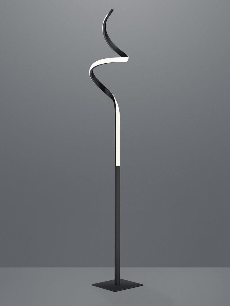 Lampadaire Course noir mat