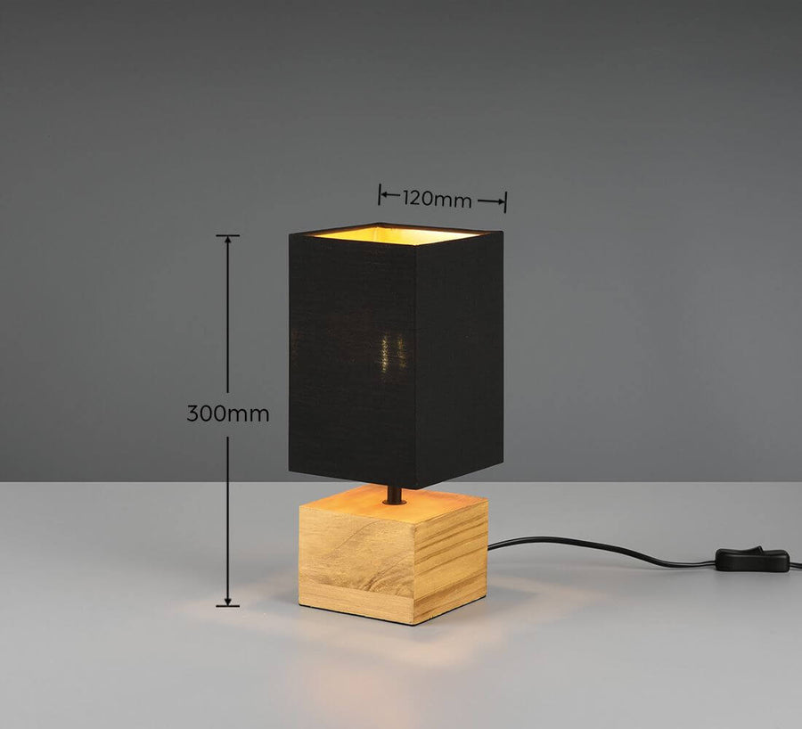Lampe à poser Woody bois, H 30 cm (R50171080)