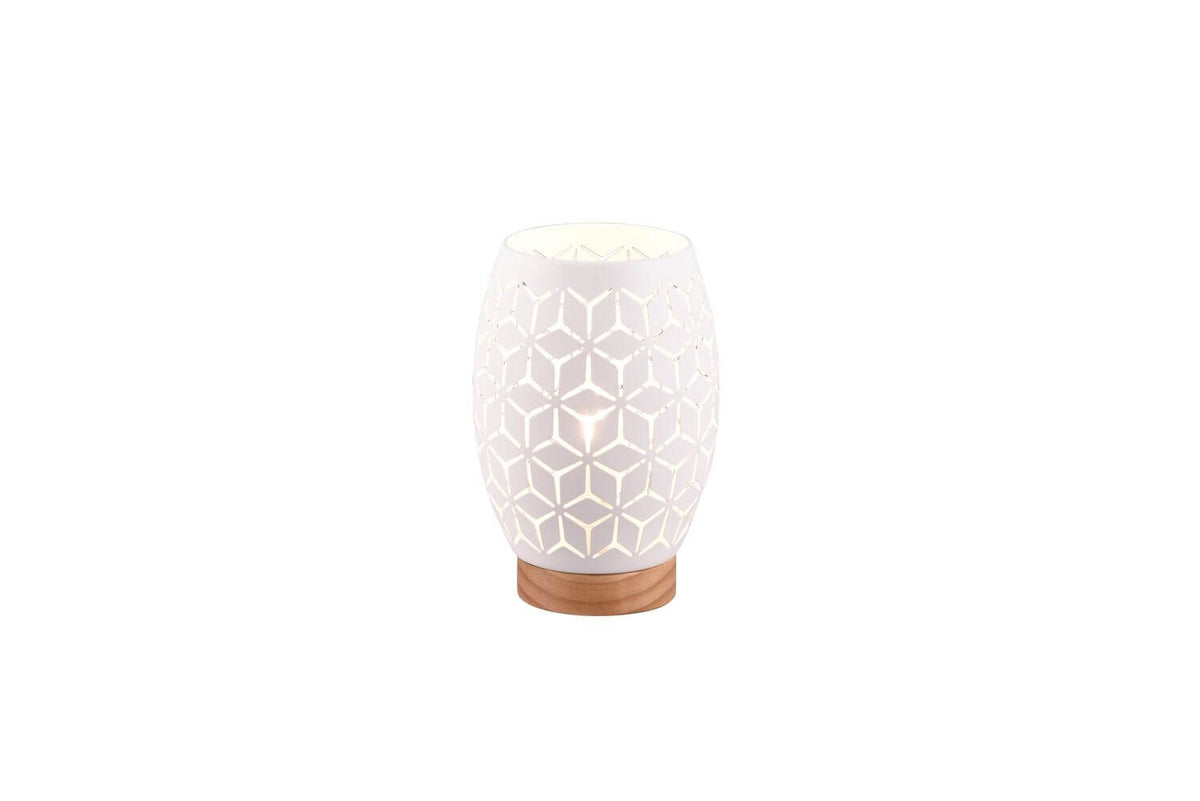 Lampe à poser Bidar blanche mat
