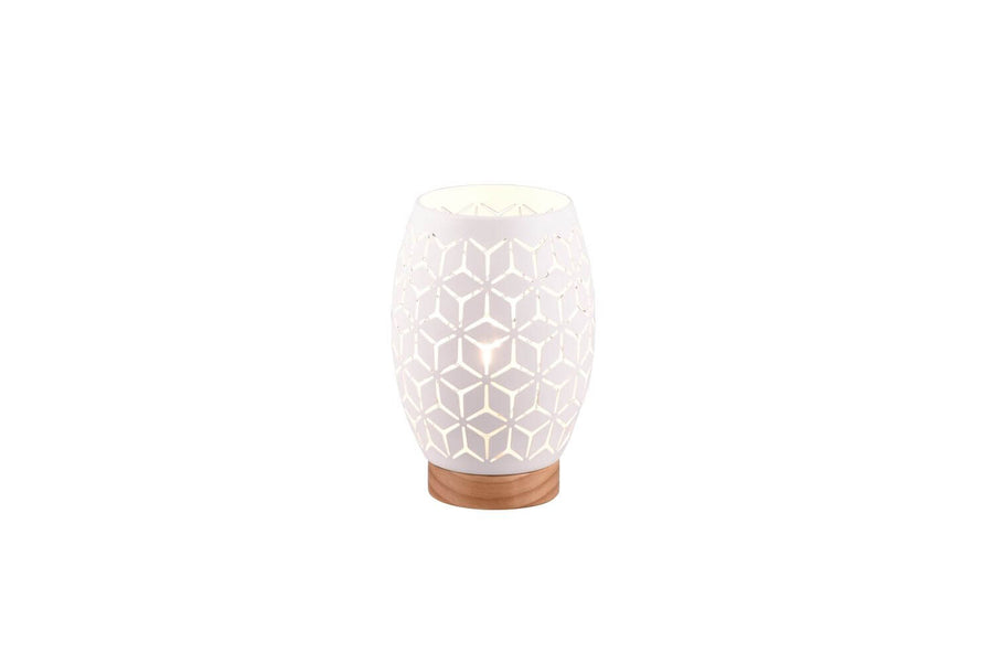 Lampe à poser Bidar blanche mat