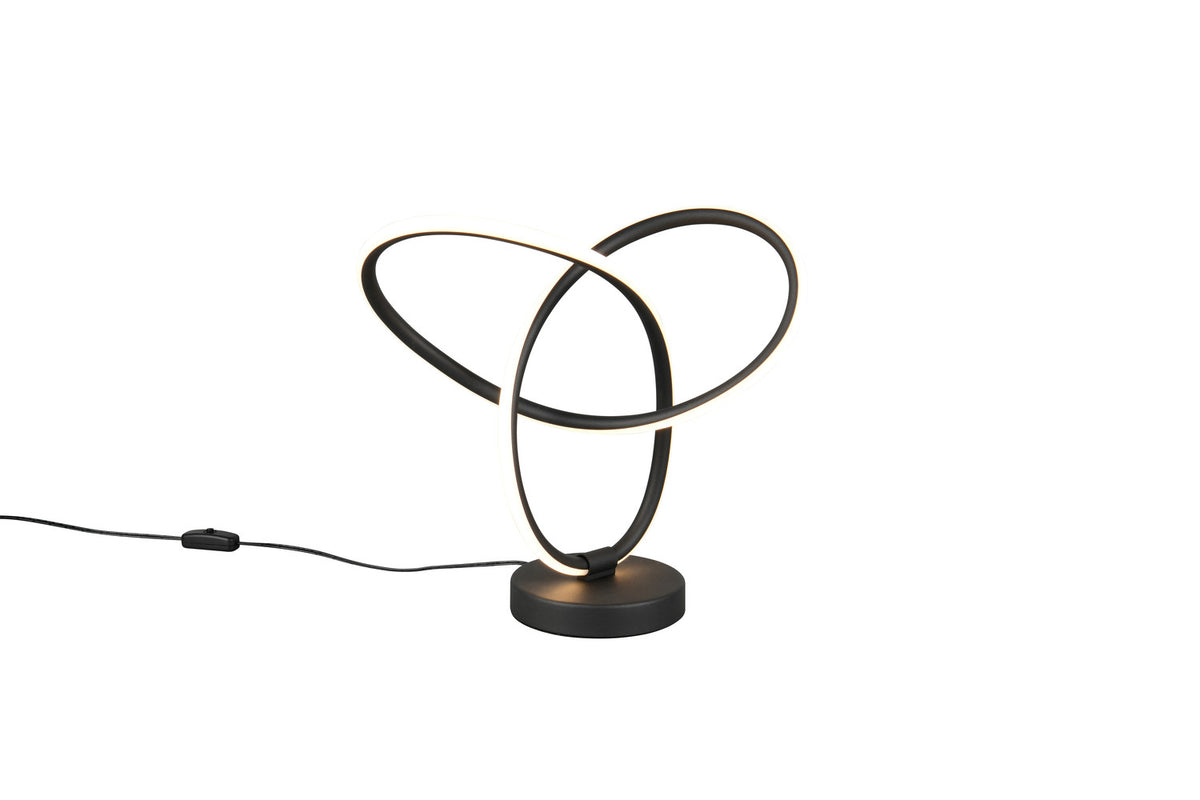 Lampe à poser Lando noire mat