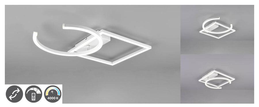 Plafonnier Pivot blanc mat