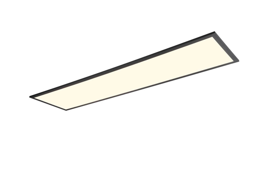 Plafonnier Beta noir mat, L 119,5 cm