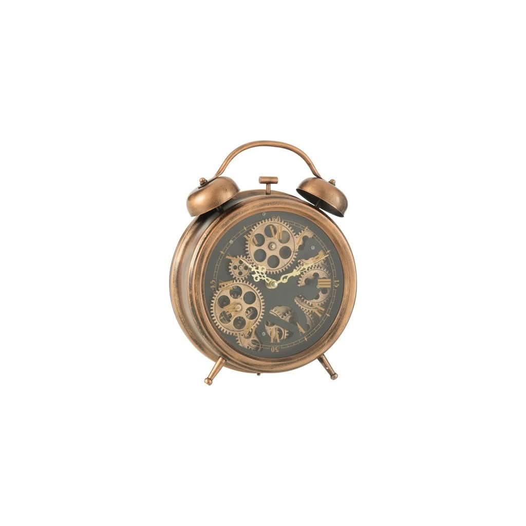 Réveil Horloge Cuivre Romains - Designix