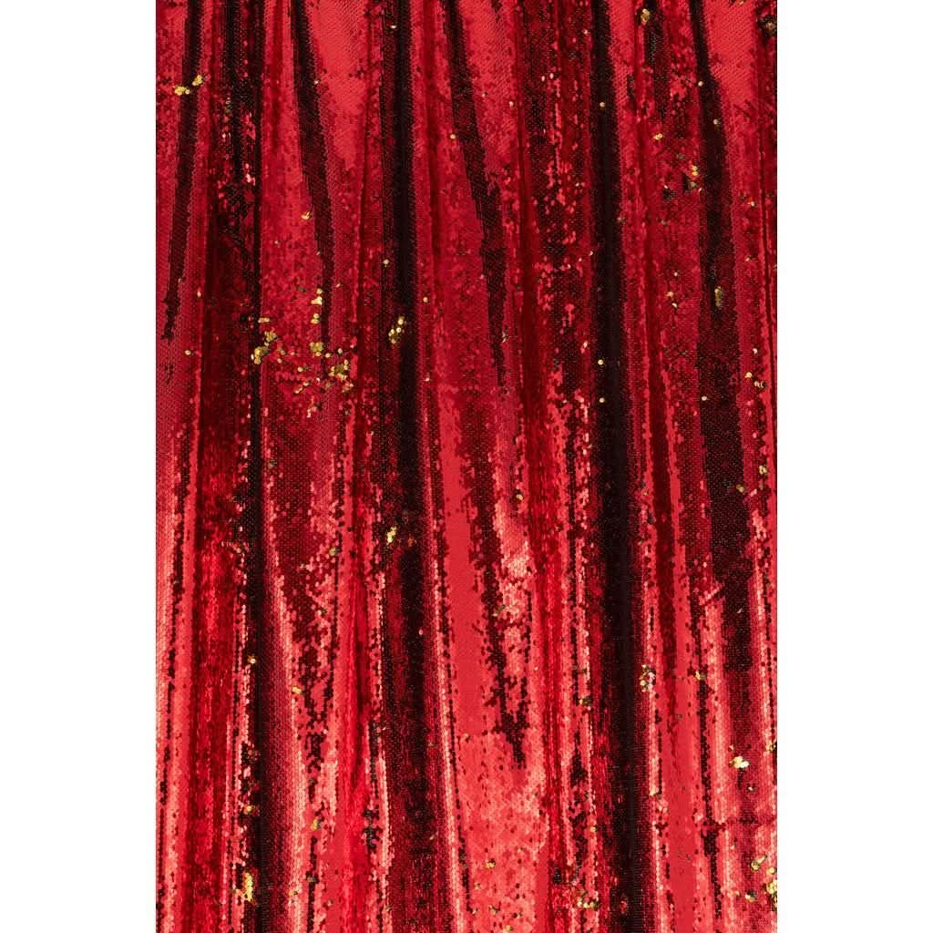 Rideau Sequins Rouge Or Réversible - Designix