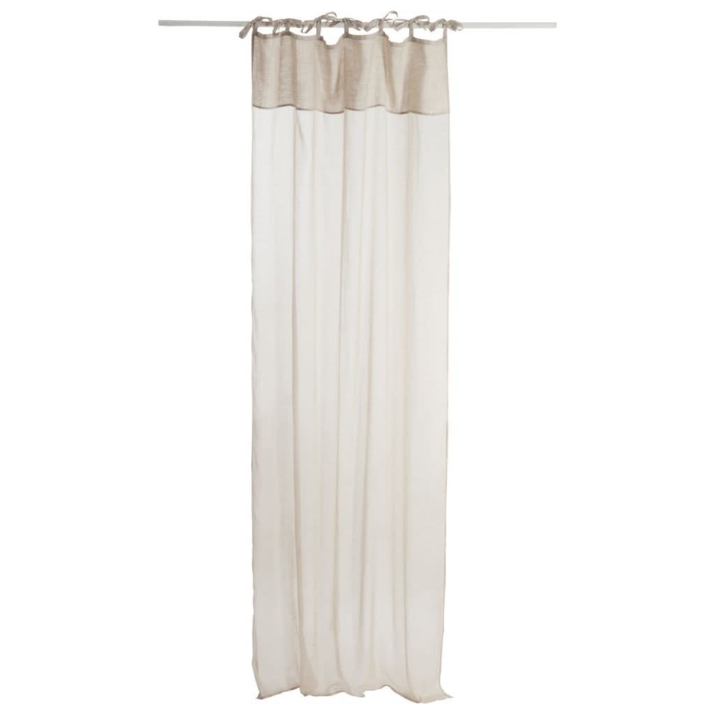 Rideau Voile Lin Beige 290x140 - Designix