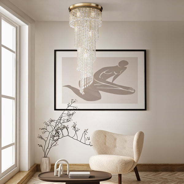 Cascade Lustre doré