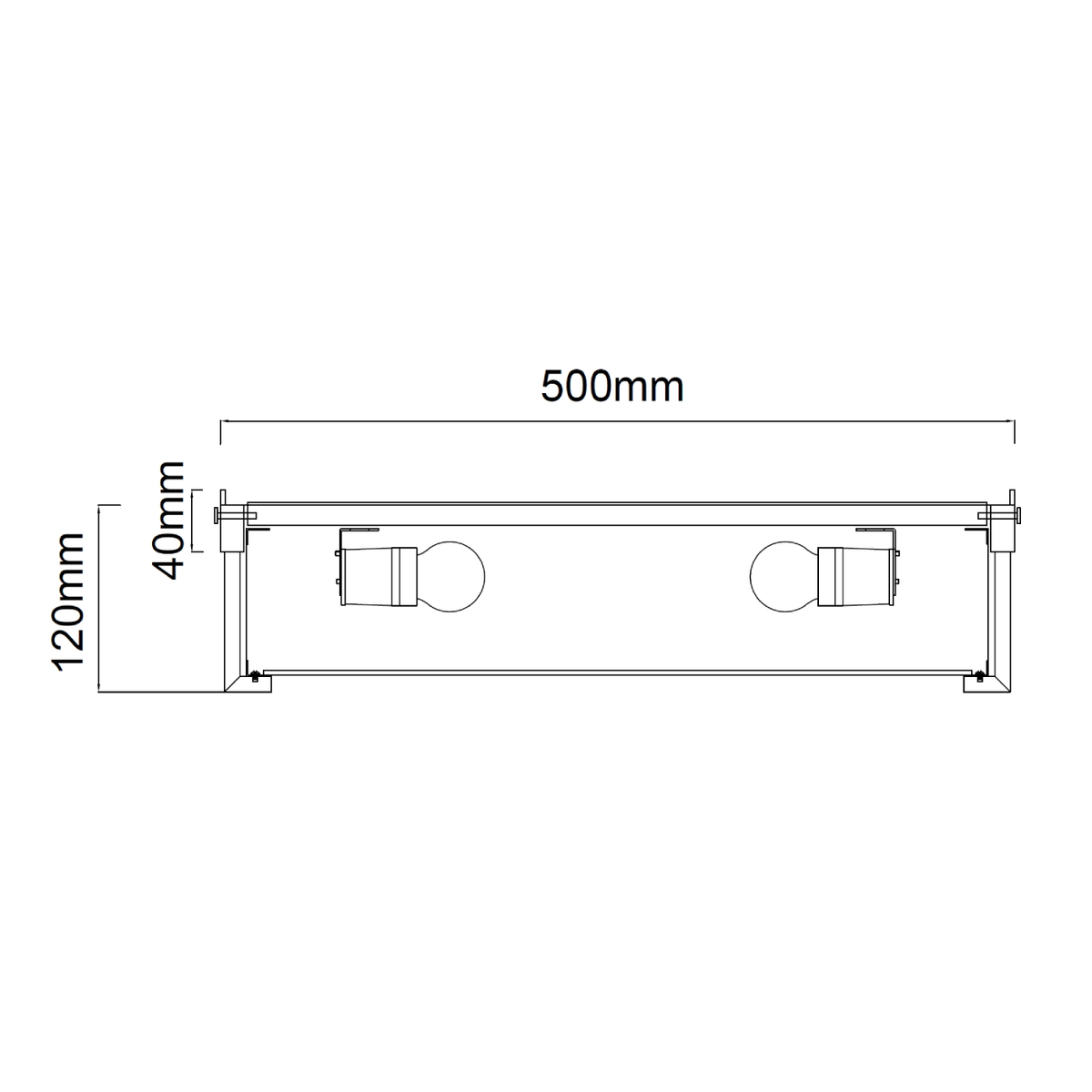 Plafonnier Romi 50 chromé, verre