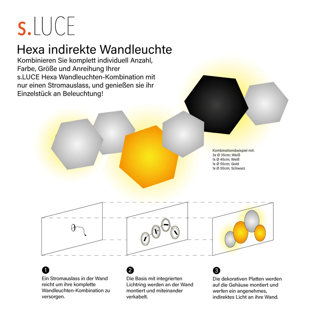 Applique murale LED Hive indirecte