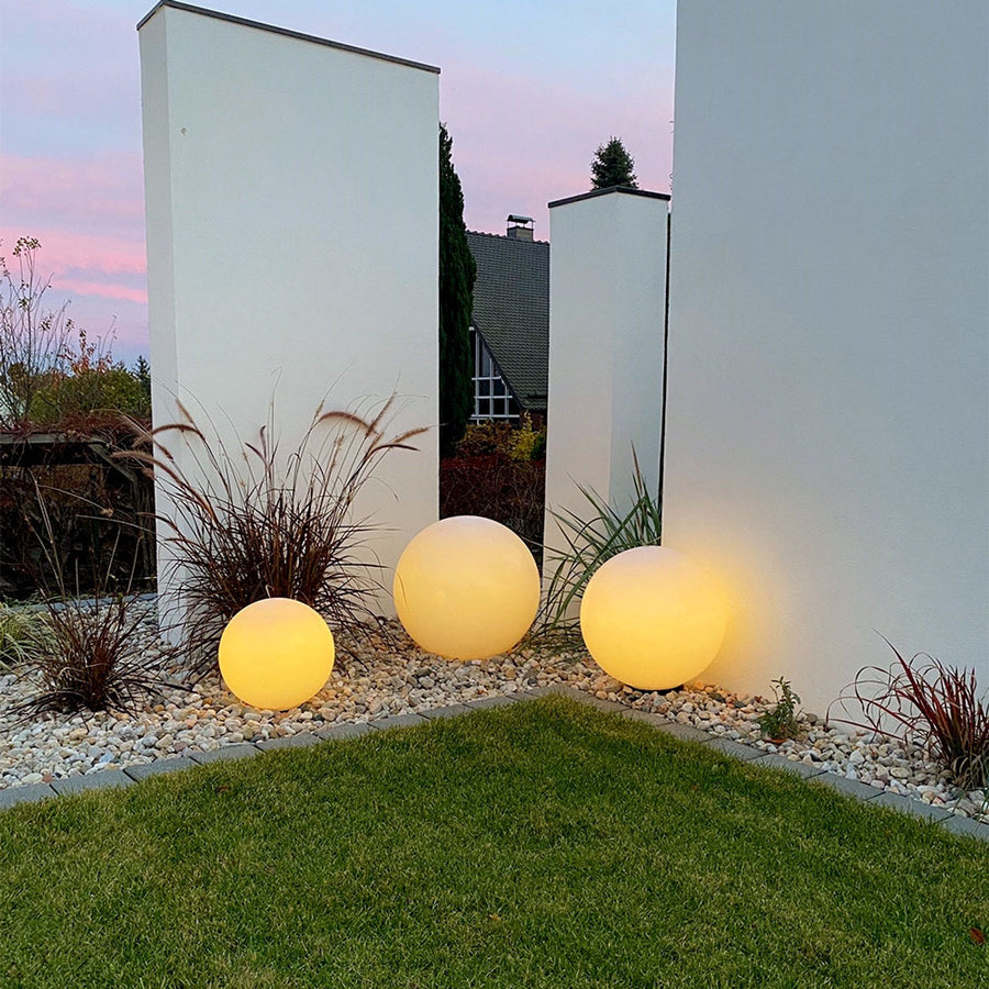 Boule lumineuse de jardin Globe Pro blanche