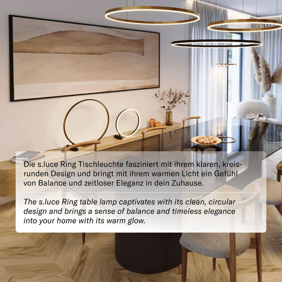 Lampe à poser LED Ring directe ou indirecte