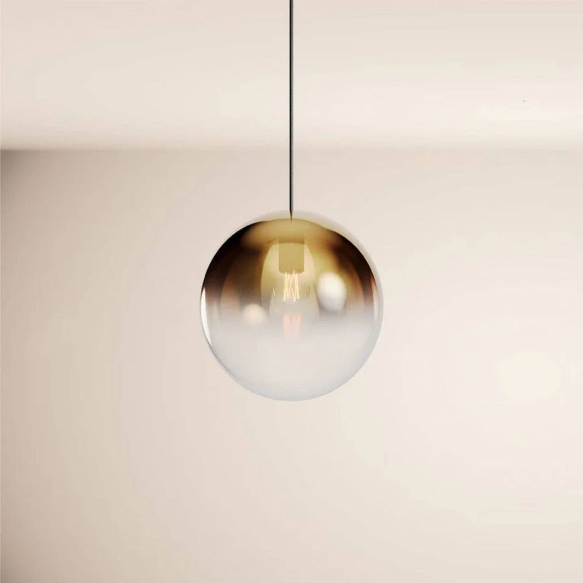 Suspension grappe Orb 3 lumières, verres Ø 30 cm
