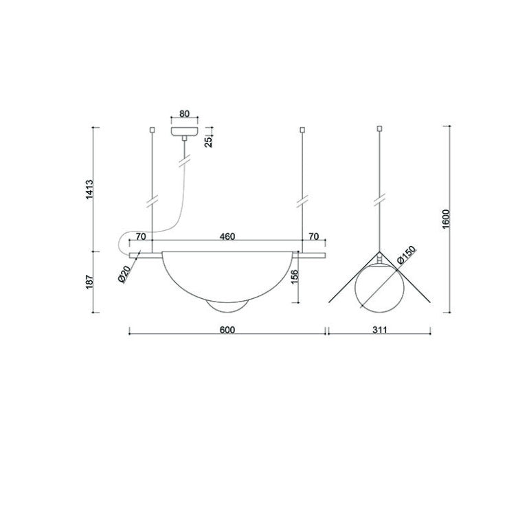 Suspension luminaire SALLO A