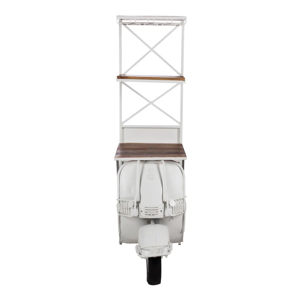 Scooter Bar Métal Bois 12 Bouteilles - Designix