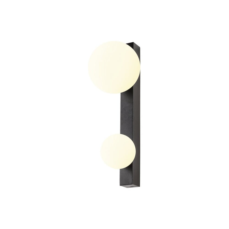 Applique murale SUN noire, double, modèle rond