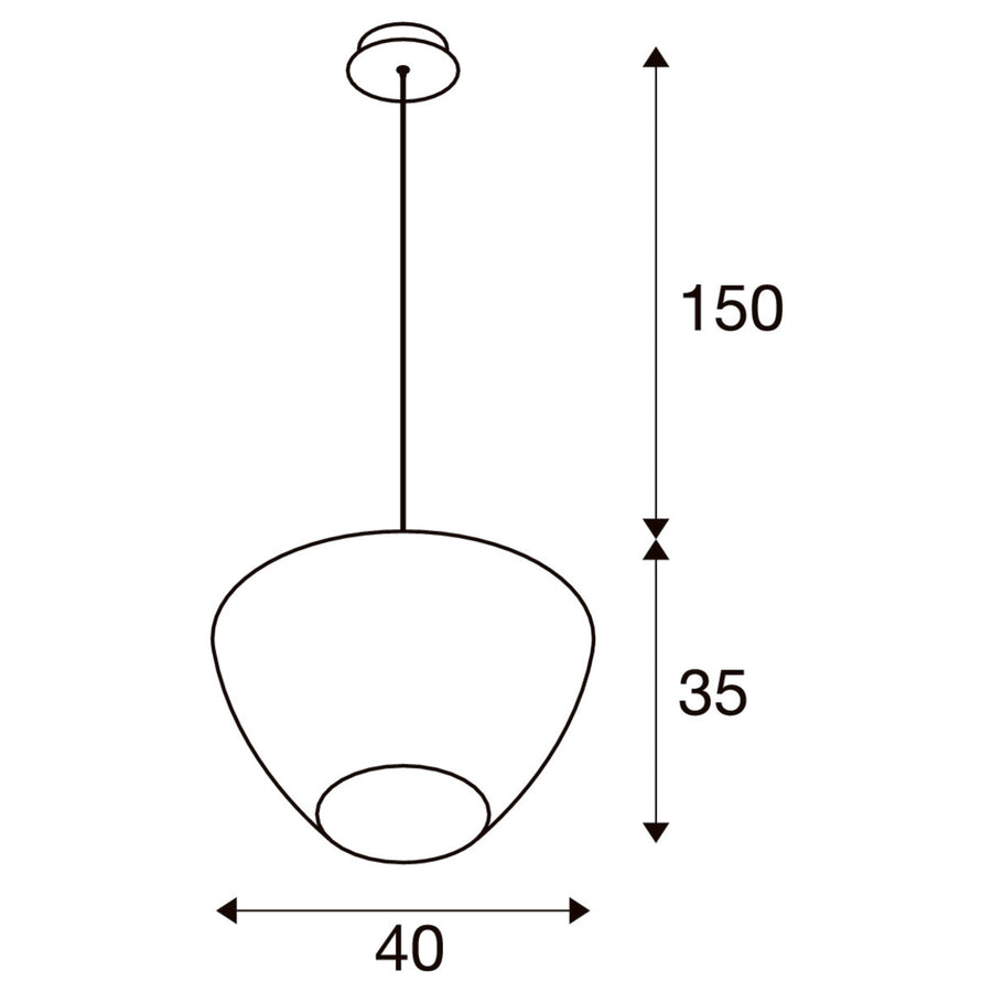 Suspension Pantilo chromée, verre