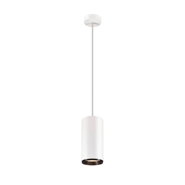 Suspension Numinos blanche et noire, H 25,8 cm, blanc chaud, faisceau 24°