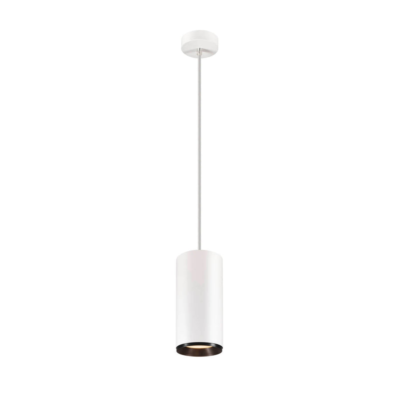 Suspension Numinos blanche et noire, H 25,8 cm, blanc chaud, faisceau 36°