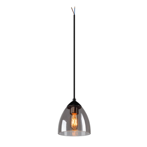 Suspension Para Cone noire et transparente, verre