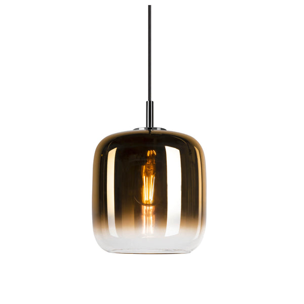 Suspension Pantilo dorée et chromée, verre, H 21,3 cm