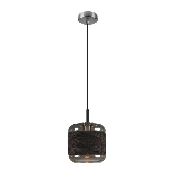 Suspension Pantilo Rope argentée, H 28 cm