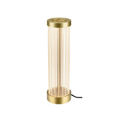 Lampe à poser Quimera laiton brossé, verre