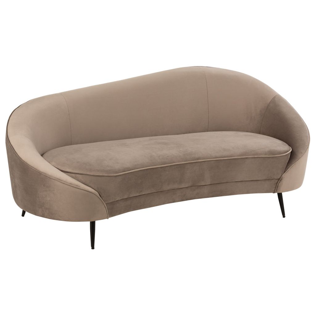 Canapé Elisabeth Textile/Métal Gris | Designix - - https://designix.fr