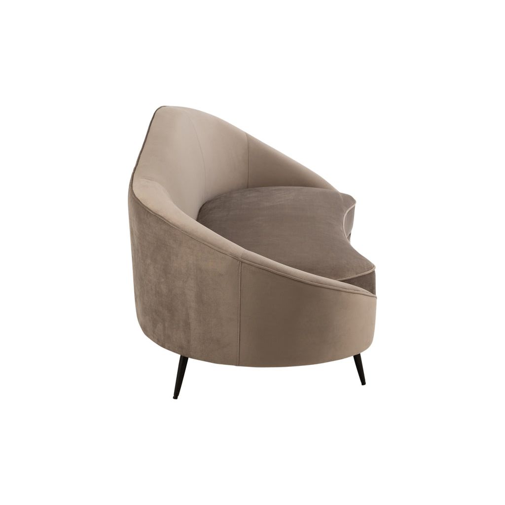 Canapé Elisabeth Textile/Métal Gris | Designix - - https://designix.fr