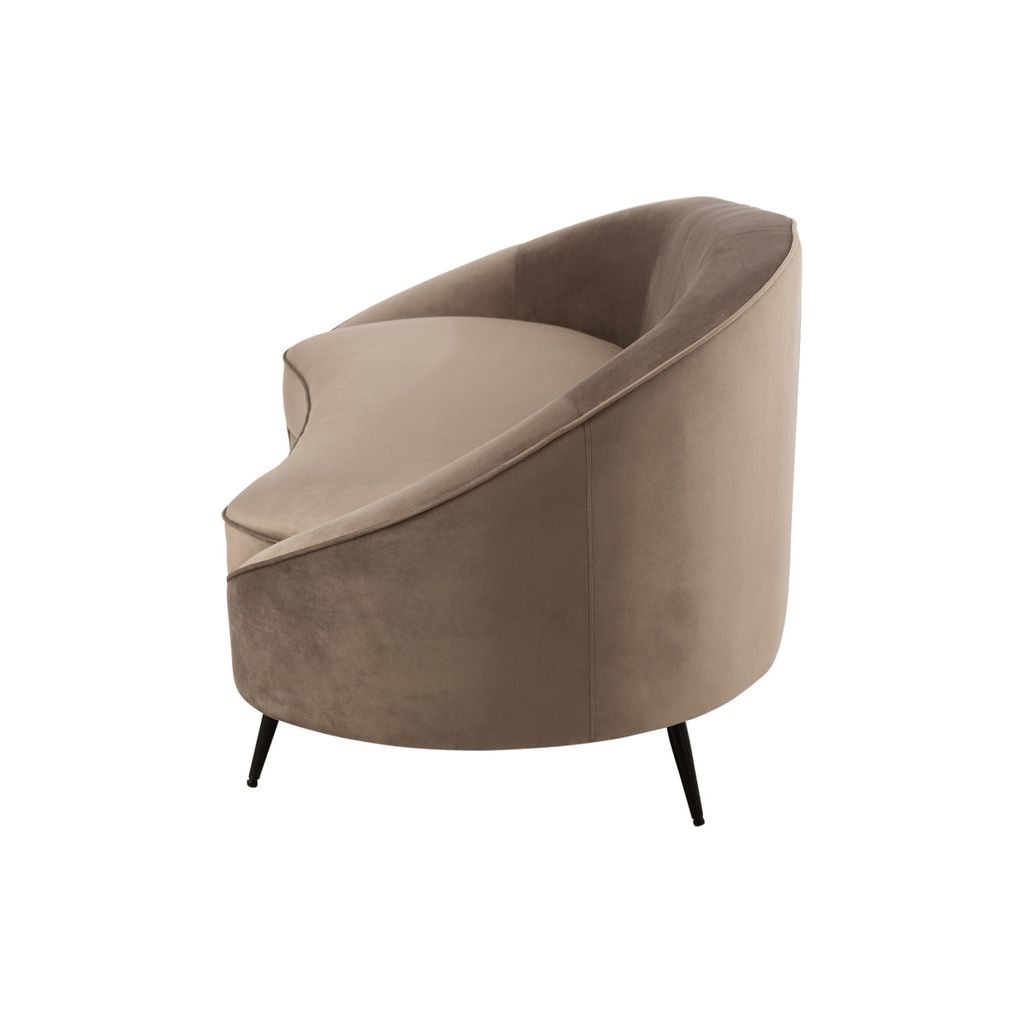 Canapé Elisabeth Textile/Métal Gris | Designix - - https://designix.fr