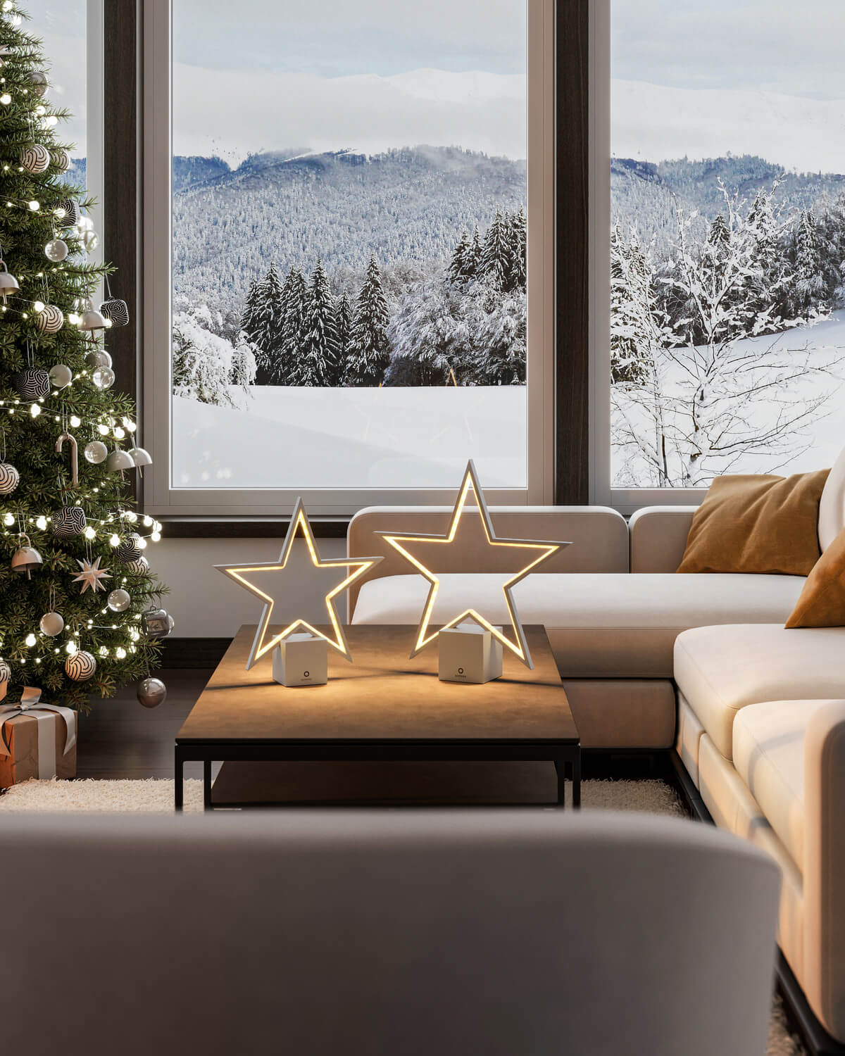 Lampe extérieure Lucy argentée