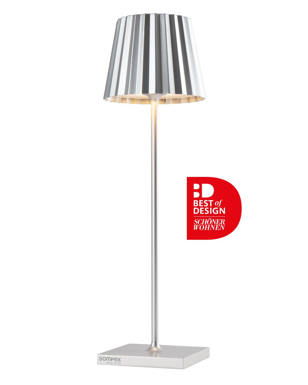 Lampe à poser sans fil Troll 2.0 argentée