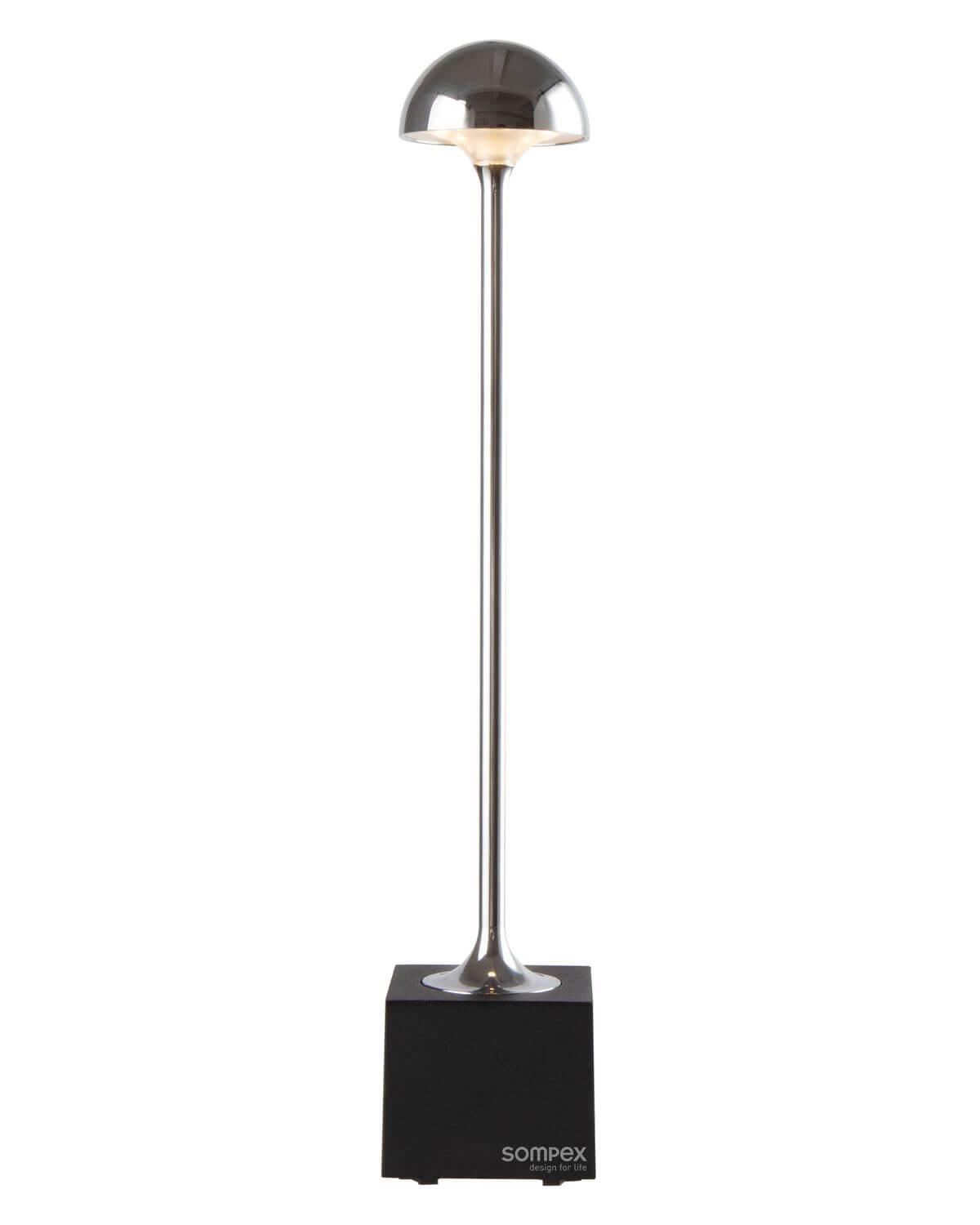 Lampe à poser sans fil Flora chromée